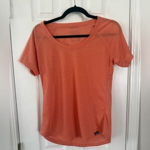 Women’s Patagonia Capilene Cool Trail Shirt in Orange size Small